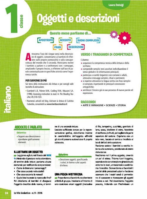 Oggetti e descrizioni | Giunti Scuola Oggetti e descrizioni | Giunti Scuola