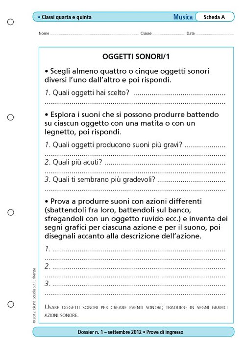 Oggetti sonori/1 | Giunti Scuola Oggetti sonori/1 | Giunti Scuola
