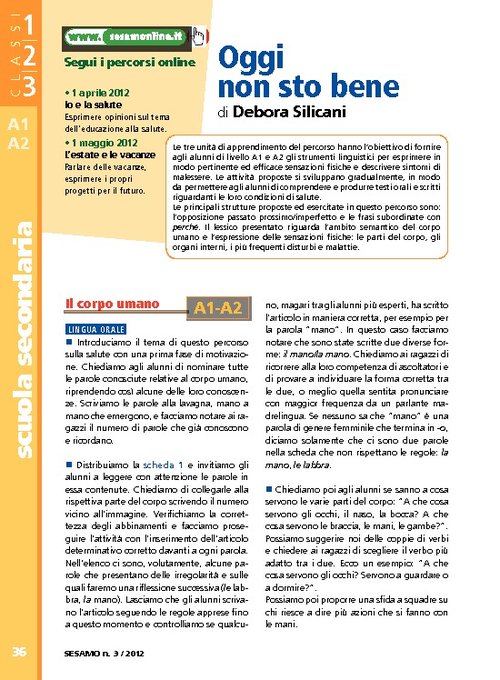 Oggi non sto bene | Giunti Scuola