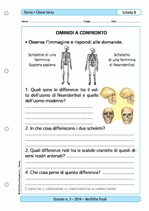 Ominidi a confronto | Giunti Scuola Ominidi a confronto | Giunti Scuola