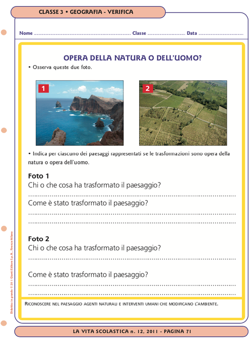Opera della natura o dell'uomo? | Giunti Scuola Opera della natura o dell'uomo? | Giunti Scuola