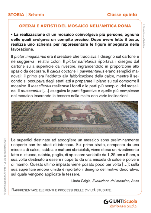 Operai e artisti del mosaico nell'antica Roma | Giunti Scuola Operai e artisti del mosaico nell'antica Roma | Giunti Scuola