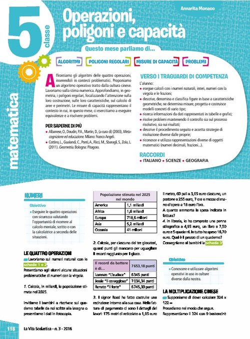 Operazioni, poligoni e capacità | Giunti Scuola Operazioni, poligoni e capacità | Giunti Scuola