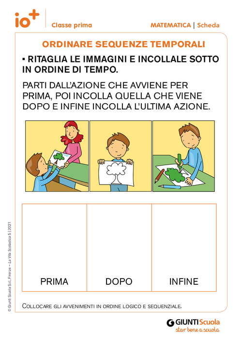 Ordinare sequenze temporali | Giunti Scuola Ordinare sequenze temporali | Giunti Scuola