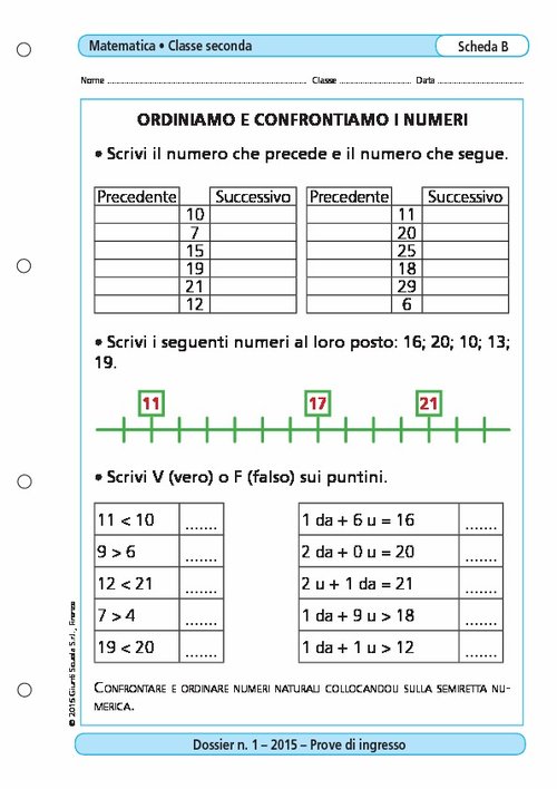 Ordiniamo e confrontiamo i numeri | Giunti Scuola