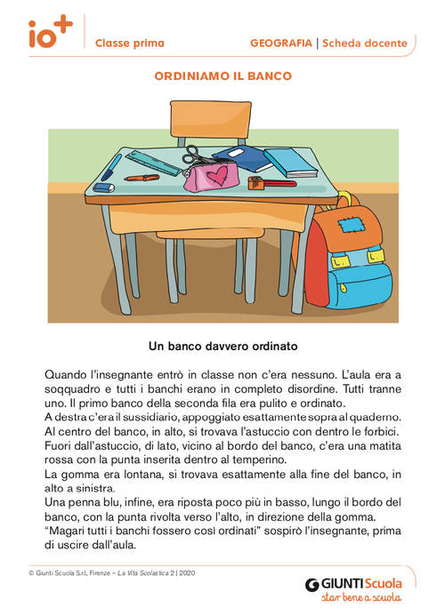 Ordiniamo il banco | Giunti Scuola