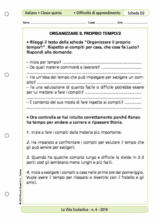 Organizzare il proprio tempo/2 | Giunti Scuola Organizzare il proprio tempo/2 | Giunti Scuola