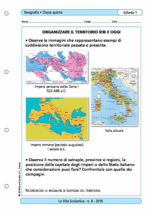 Organizzare il territorio ieri e oggi | Giunti Scuola Organizzare il territorio ieri e oggi | Giunti Scuola
