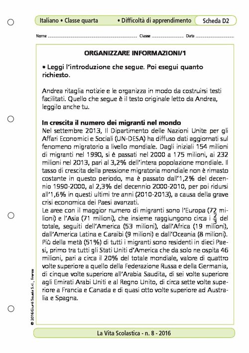 Organizzare informazioni/1 | Giunti Scuola Organizzare informazioni/1 | Giunti Scuola