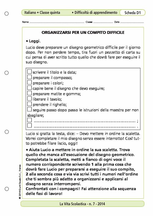 Organizzarsi per un compito difficile | Giunti Scuola Organizzarsi per un compito difficile | Giunti Scuola