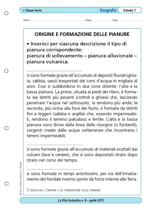 Origine e formazione delle pianure | Giunti Scuola Origine e formazione delle pianure | Giunti Scuola