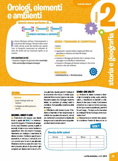 Orologi, elementi e ambienti | Giunti Scuola Orologi, elementi e ambienti | Giunti Scuola