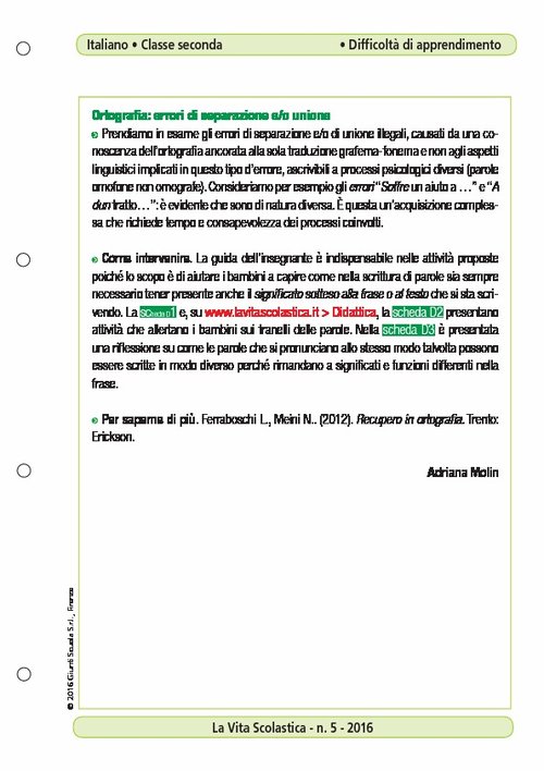 Ortografia: errori di separazione e/o unione | Giunti Scuola