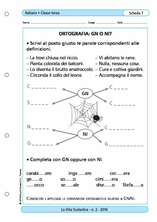 Ortografia: GN o NI? | Giunti Scuola Ortografia: GN o NI? | Giunti Scuola