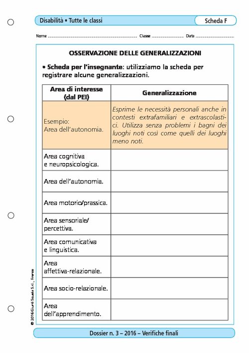 Osservazione delle generalizzazioni | Giunti Scuola Osservazione delle generalizzazioni | Giunti Scuola
