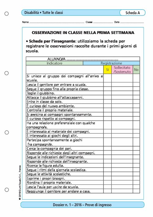 Osservazione in classe nella prima settimana | Giunti Scuola Osservazione in classe nella prima settimana | Giunti Scuola