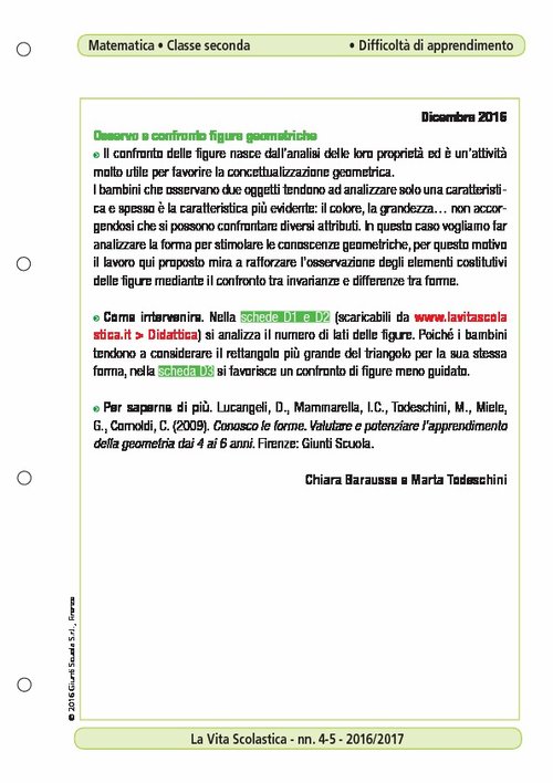 Osservo e confronto figure geometriche | Giunti Scuola Osservo e confronto figure geometriche | Giunti Scuola