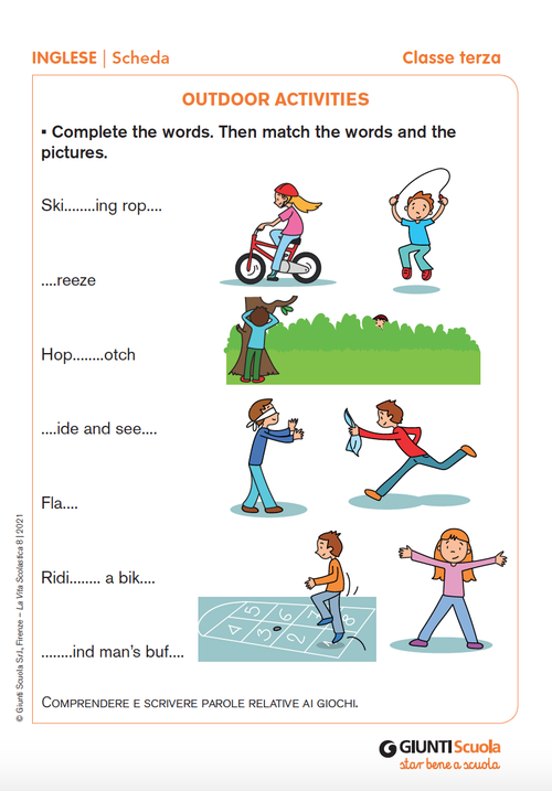 Outdoor activities | Giunti Scuola Outdoor activities | Giunti Scuola