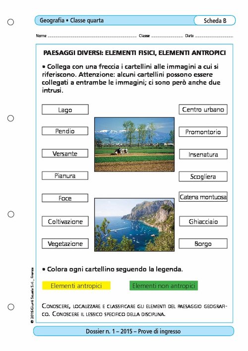 Paesaggi diversi: elementi fisici, elementi antropici | Giunti Scuola Paesaggi diversi: elementi fisici, elementi antropici | Giunti Scuola