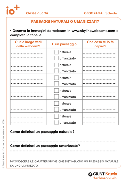 Paesaggi naturali o umanizzati? | Giunti Scuola Paesaggi naturali o umanizzati? | Giunti Scuola