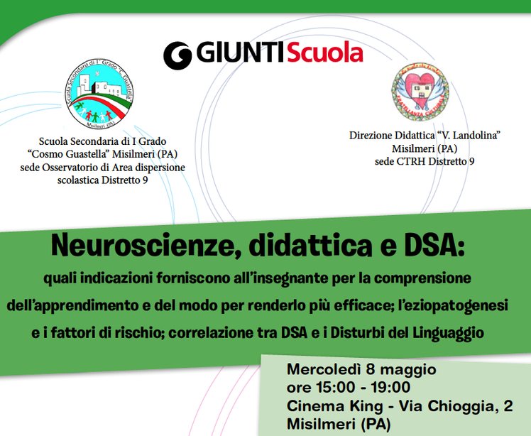 Palermo - Incontro "Neuroscienze, didattica e DSA" | Giunti Scuola Palermo - Incontro "Neuroscienze, didattica e DSA" | Giunti Scuola