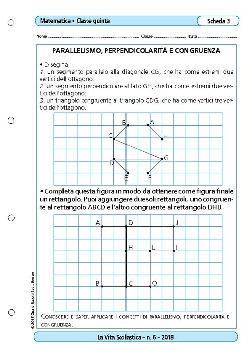 Parallelismo, perpendicolarità e congruenza | Giunti Scuola Parallelismo, perpendicolarità e congruenza | Giunti Scuola