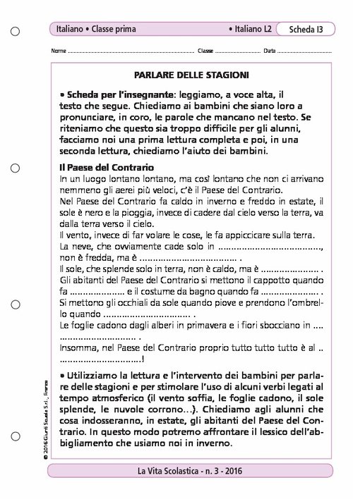 Parlare delle stagioni | Giunti Scuola