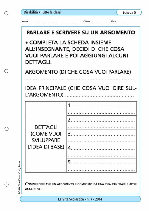 Parlare e scrivere su un argomento | Giunti Scuola Parlare e scrivere su un argomento | Giunti Scuola
