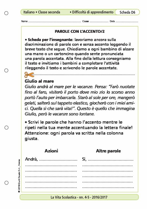 Parole con l'accento/2 | Giunti Scuola Parole con l'accento/2 | Giunti Scuola