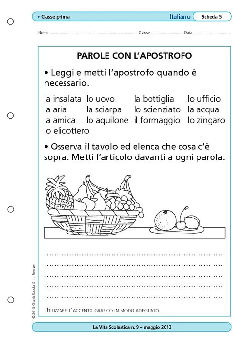 Parole con l'apostrofo | Giunti Scuola Parole con l'apostrofo | Giunti Scuola