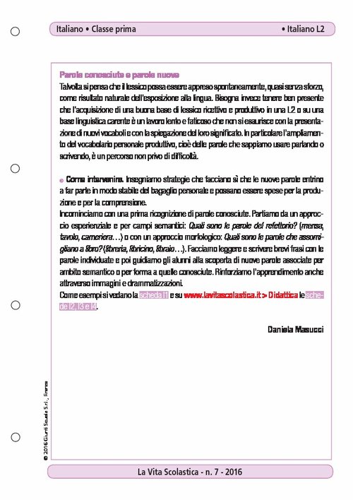 Parole conosciute e parole nuove | Giunti Scuola Parole conosciute e parole nuove | Giunti Scuola