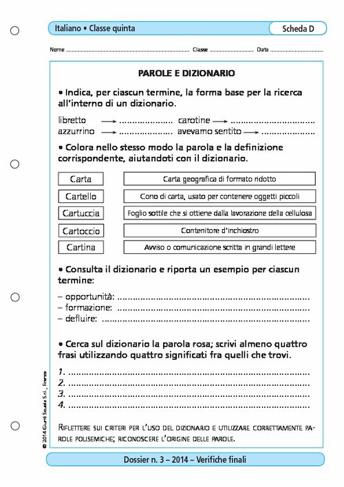 Parole e dizionario | Giunti Scuola Parole e dizionario | Giunti Scuola