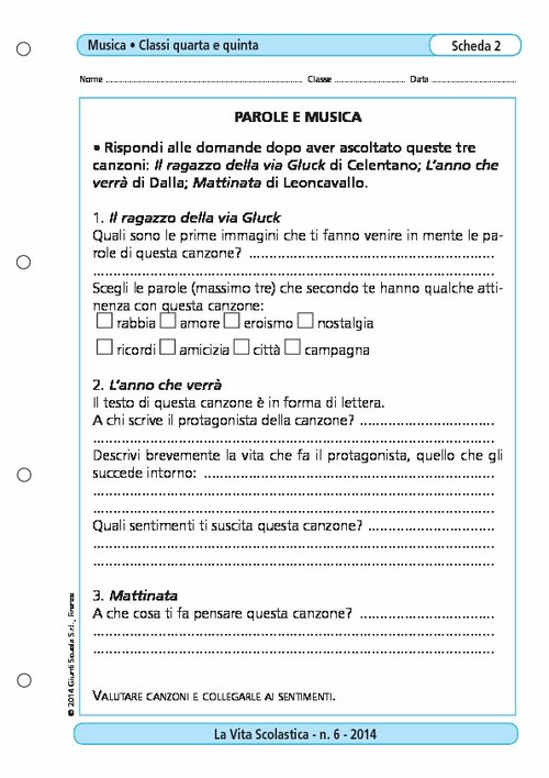 Parole e musica | Giunti Scuola Parole e musica | Giunti Scuola