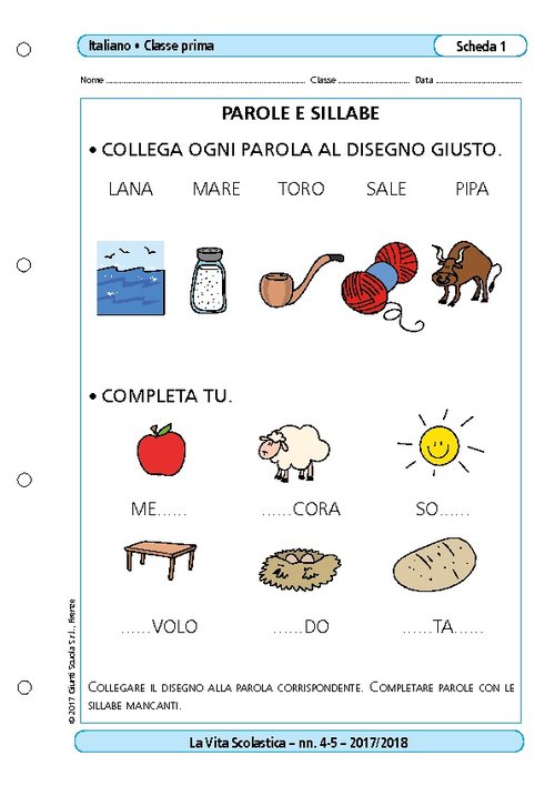 Parole e sillabe | Giunti Scuola Parole e sillabe | Giunti Scuola