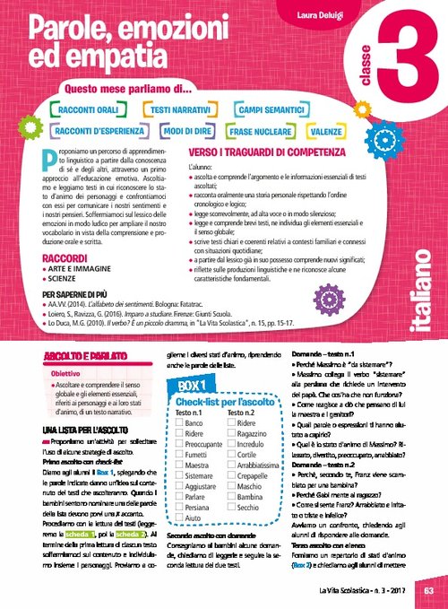 Parole, emozioni ed empatia | Giunti Scuola Parole, emozioni ed empatia | Giunti Scuola