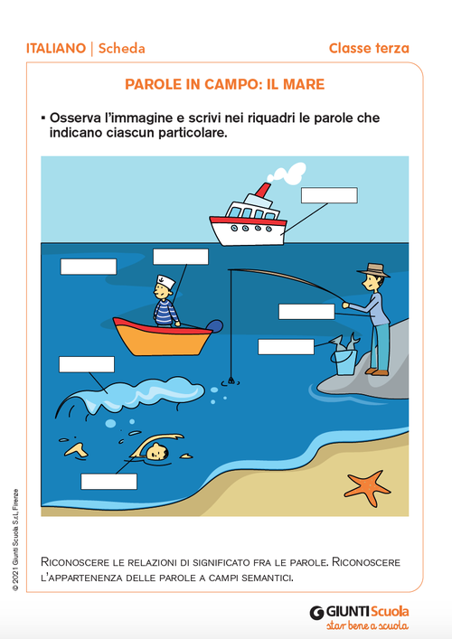Parole in campo: il mare | Giunti Scuola Parole in campo: il mare | Giunti Scuola
