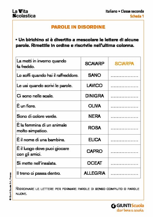 Parole in disordine | Giunti Scuola