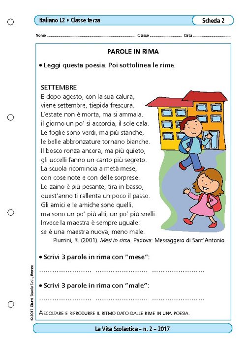 Parole in rima | Giunti Scuola Parole in rima | Giunti Scuola