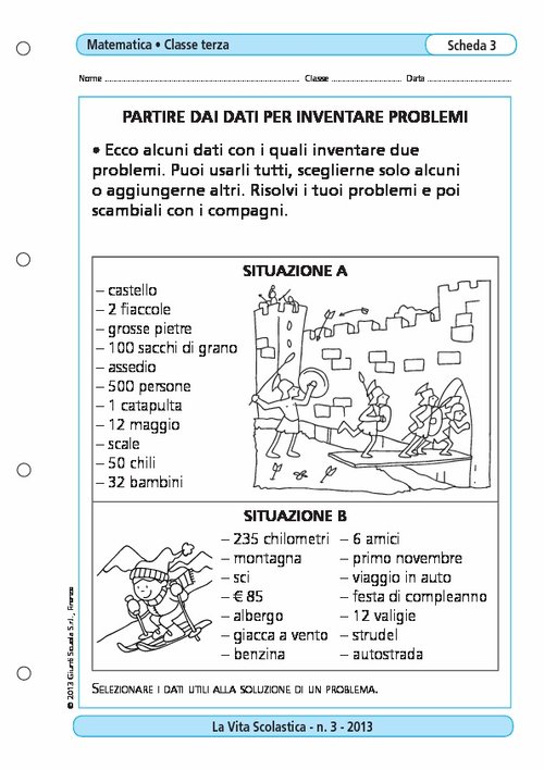Partire dai dati per inventare problemi | Giunti Scuola Partire dai dati per inventare problemi | Giunti Scuola