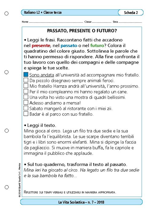 Passato, presente o futuro? | Giunti Scuola Passato, presente o futuro? | Giunti Scuola