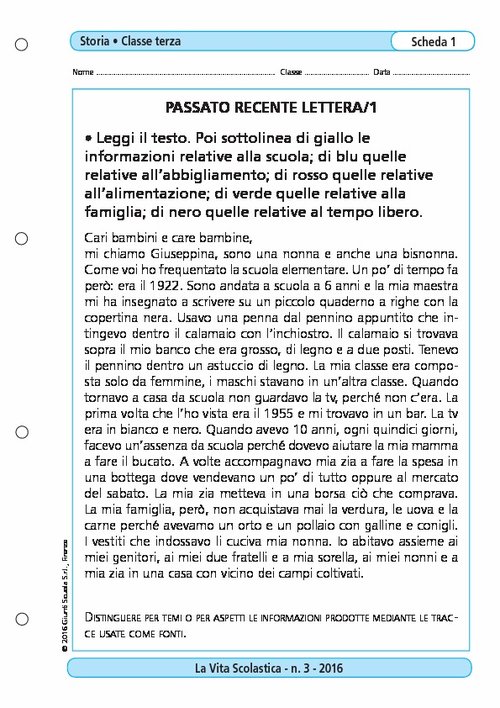 Passato recente lettera/1 | Giunti Scuola Passato recente lettera/1 | Giunti Scuola