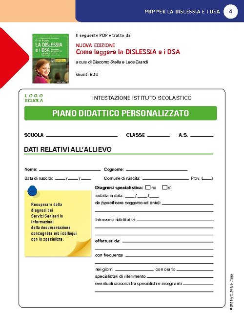 PDP per la Dislessia e i DSA | Giunti Scuola PDP per la Dislessia e i DSA | Giunti Scuola