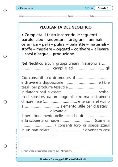 Peculiarità del Neolitico | Giunti Scuola Peculiarità del Neolitico | Giunti Scuola