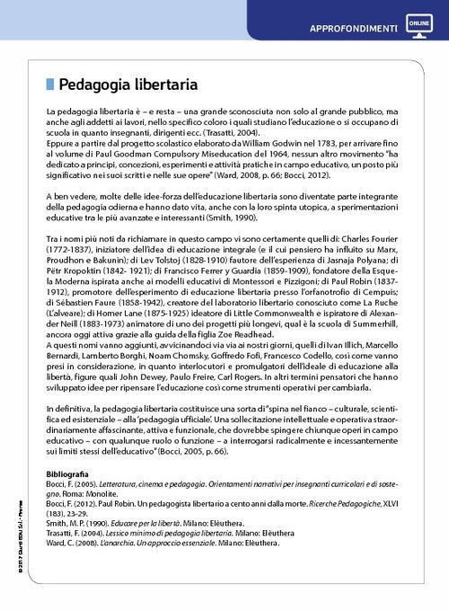 Pedagogia libertaria | Giunti Scuola Pedagogia libertaria | Giunti Scuola