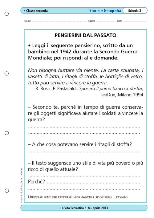Pensierini dal passato | Giunti Scuola Pensierini dal passato | Giunti Scuola