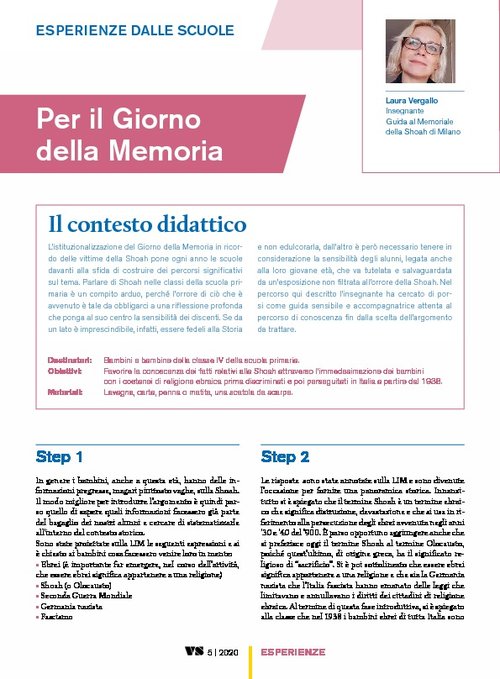 Per il Giorno della Memoria | Giunti Scuola Per il Giorno della Memoria | Giunti Scuola