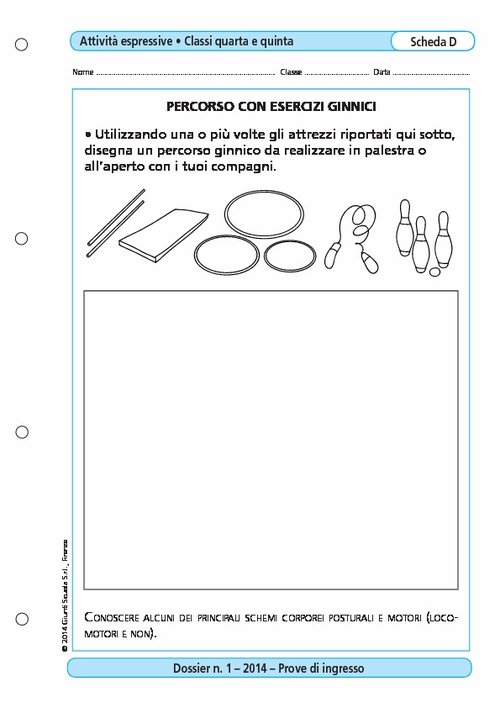 Percorso con esercizi ginnici | Giunti Scuola Percorso con esercizi ginnici | Giunti Scuola