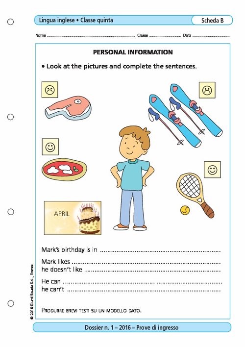 Personal infromation | Giunti Scuola Personal infromation | Giunti Scuola