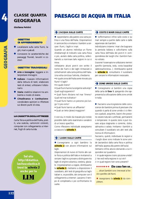 Pesaggi di acqua in Italia | Giunti Scuola Pesaggi di acqua in Italia | Giunti Scuola