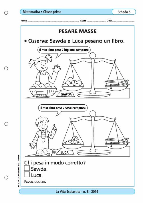 Pesare masse | Giunti Scuola Pesare masse | Giunti Scuola